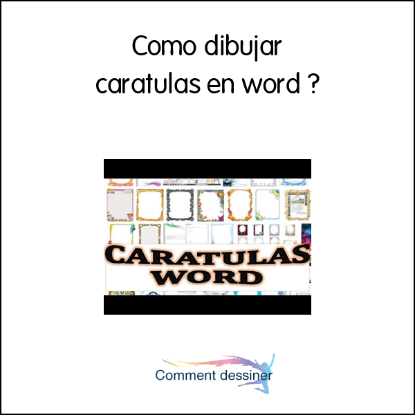 Como dibujar caratulas en word